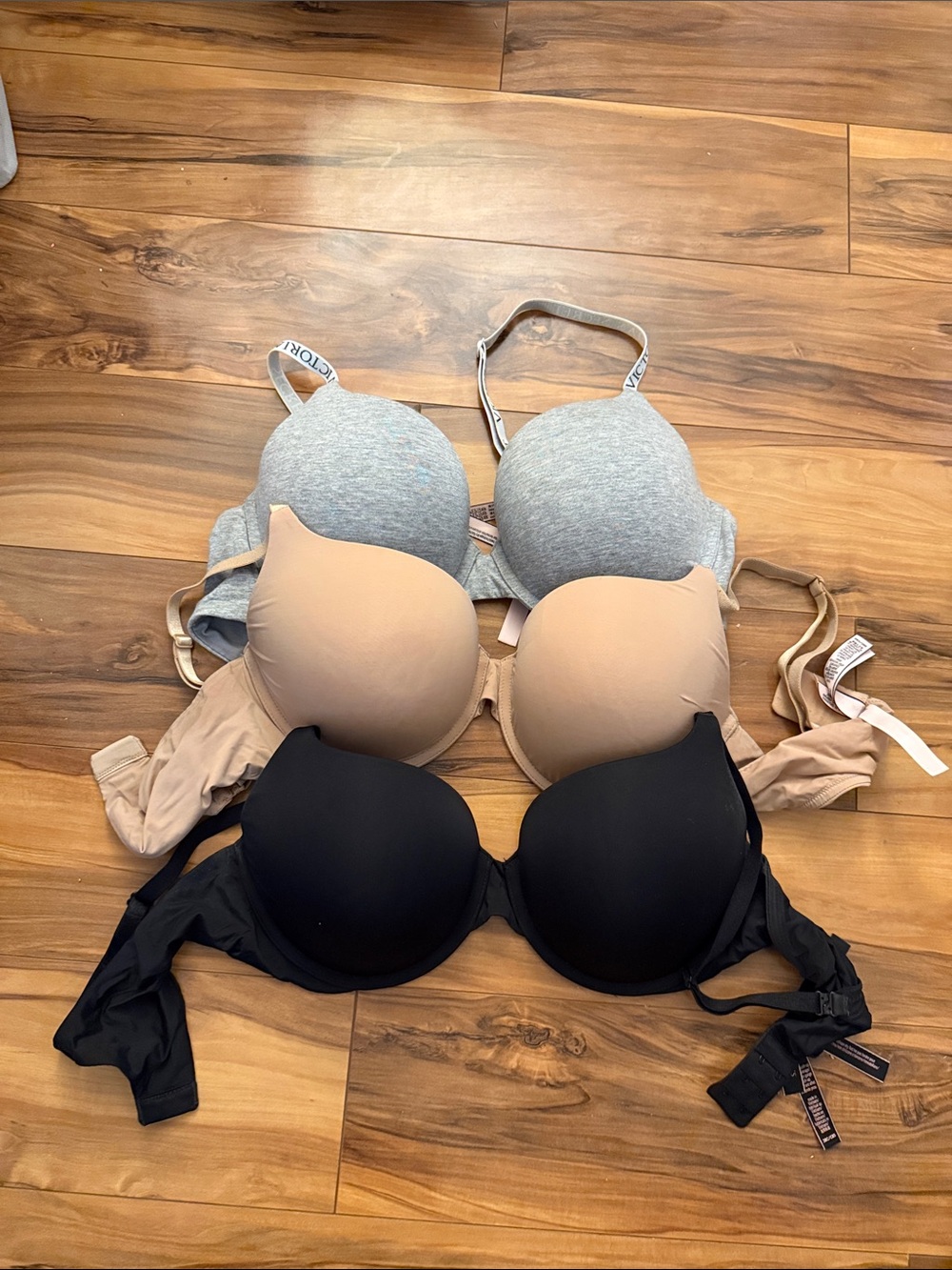 Women’s Push-Up Bra - Black, Nude, Grey